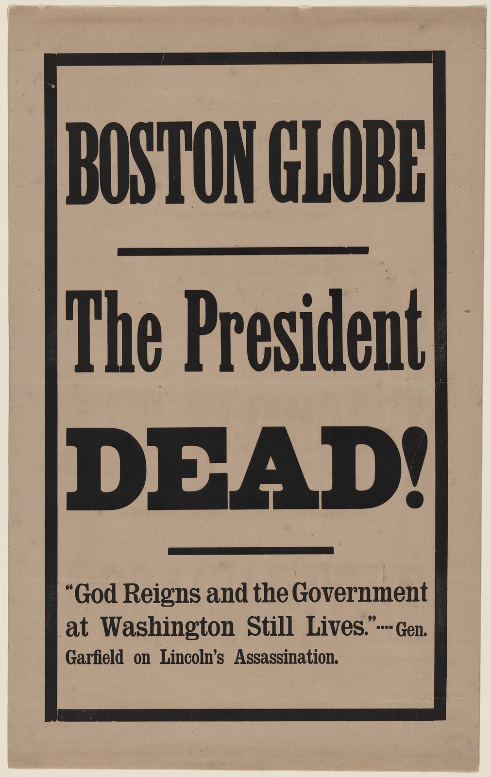 The President Dead! — historic image
