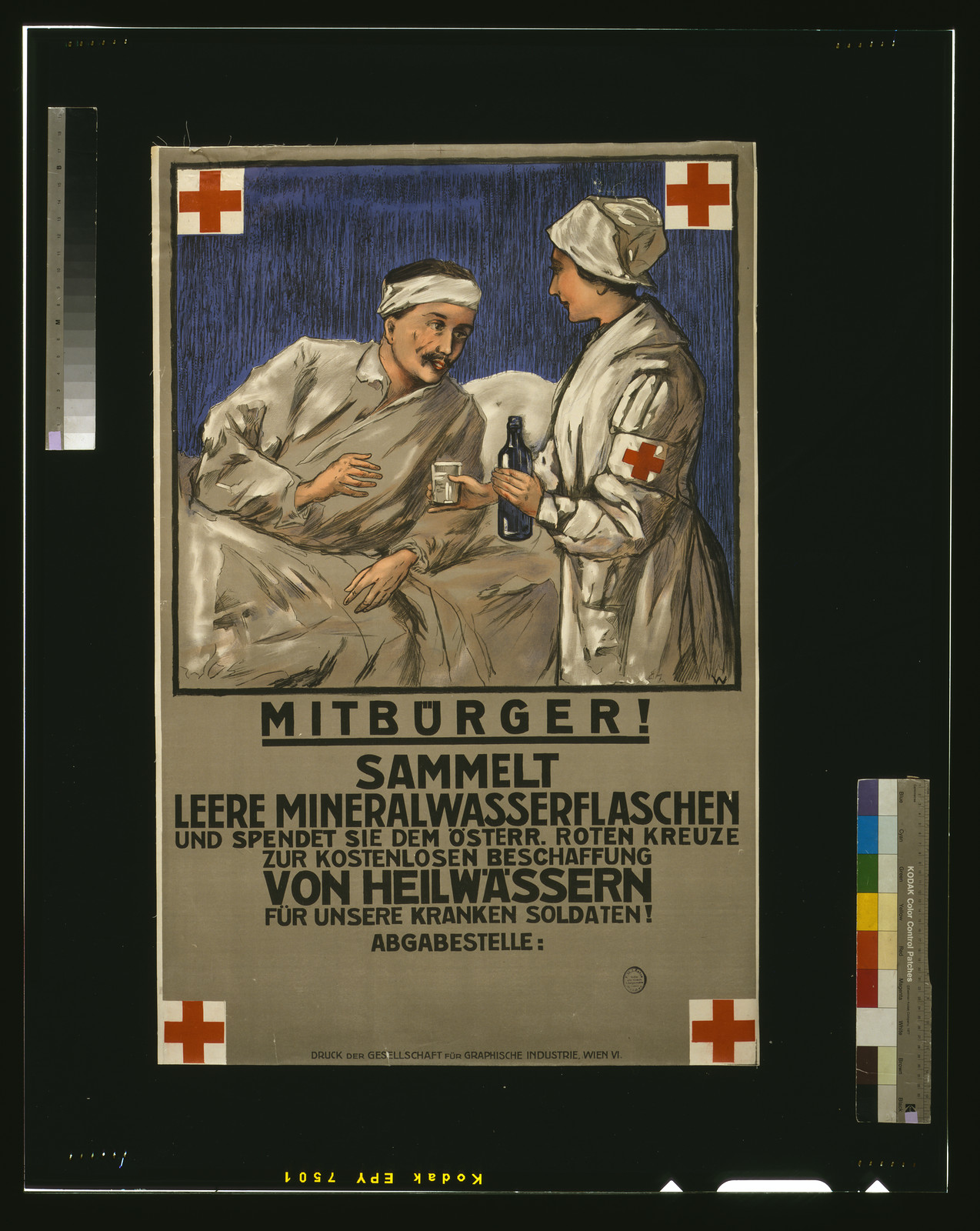 Mitbuumlrger! Sammelt leere Mineralwasserflaschen, 1914 — vintage poster