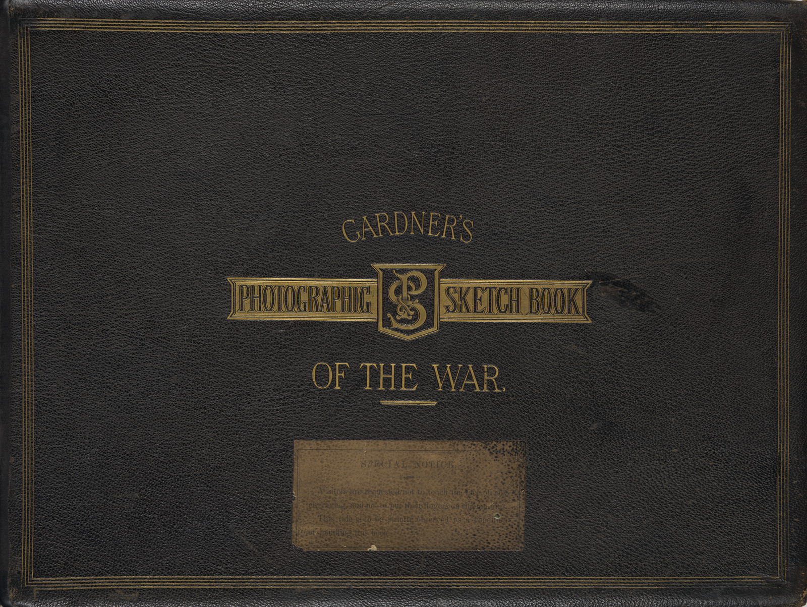 Gardner's Photographic Sketch Book of the War, cover — historic photograph
