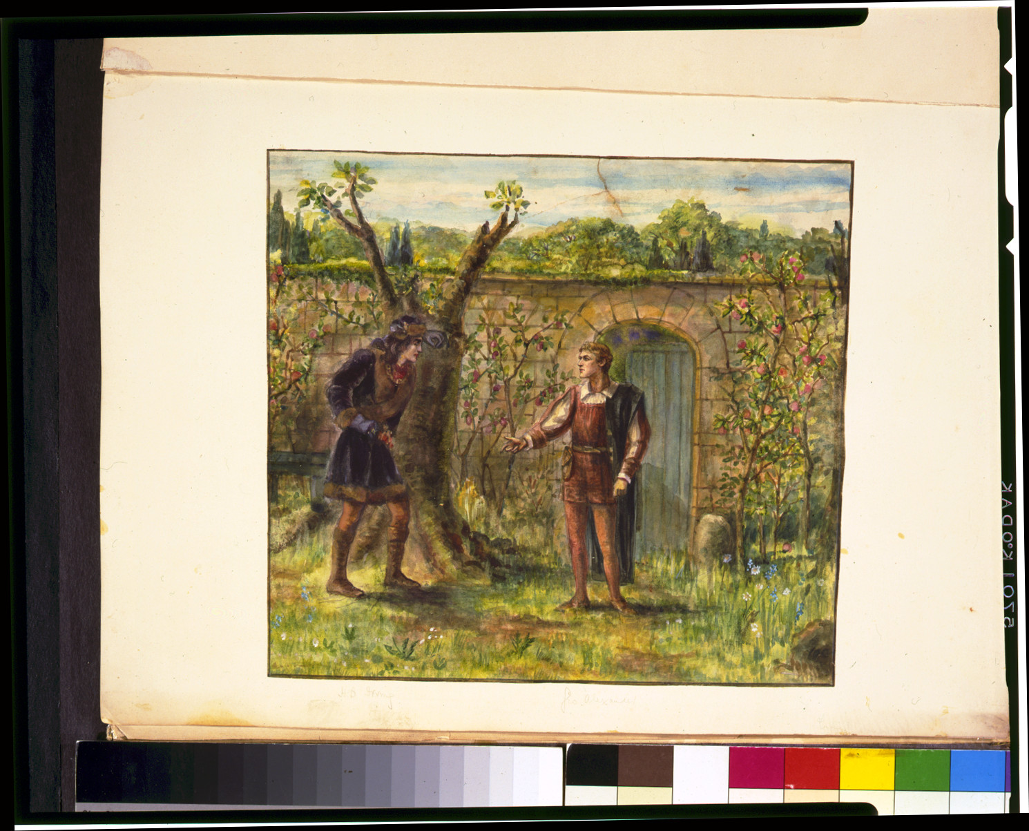 [Scene from Shakespeare's As you like it, 1 painting : watercolor. — historic image