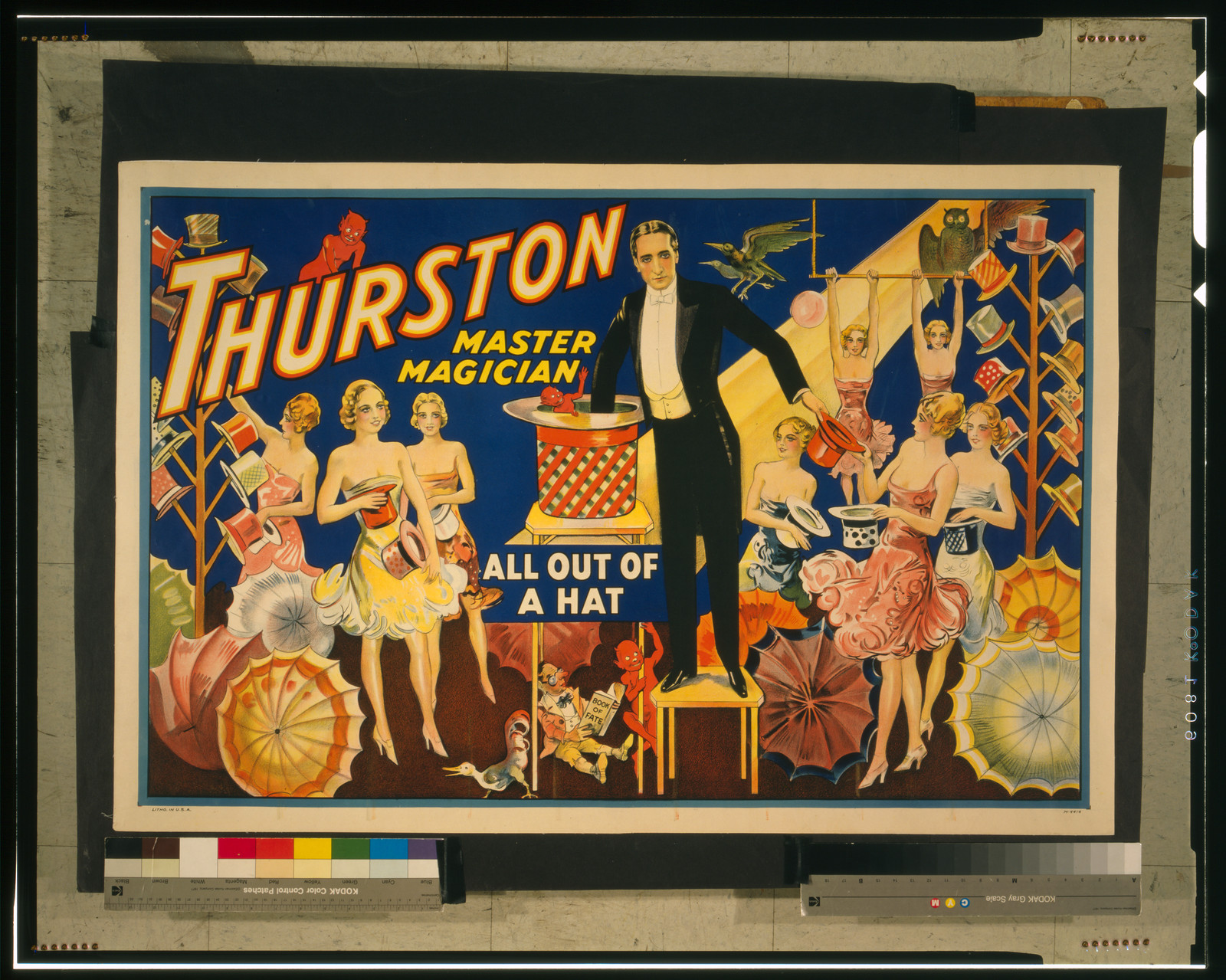 Thurston, master magician all out of a hat., [ca. 1910] — vintage poster