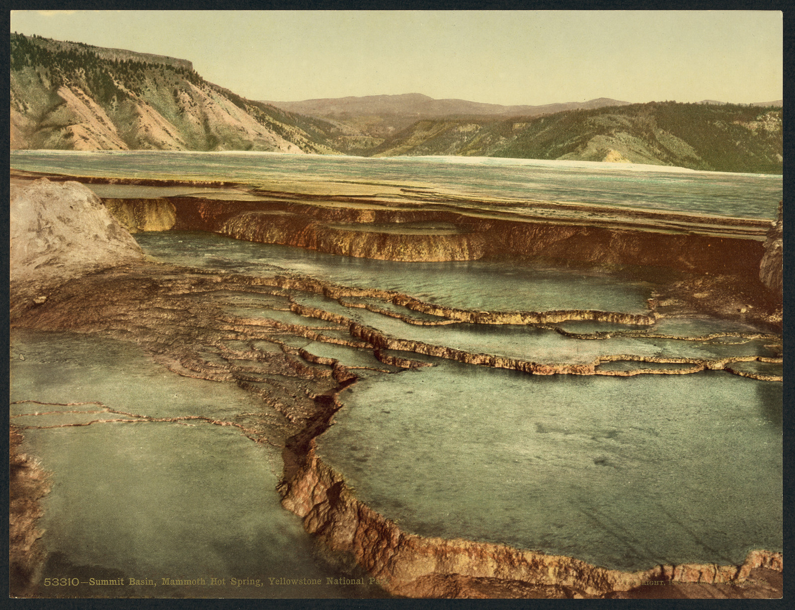 Summit Basin, Mammoth Hot Spring, Yellowstone National Park — historic image