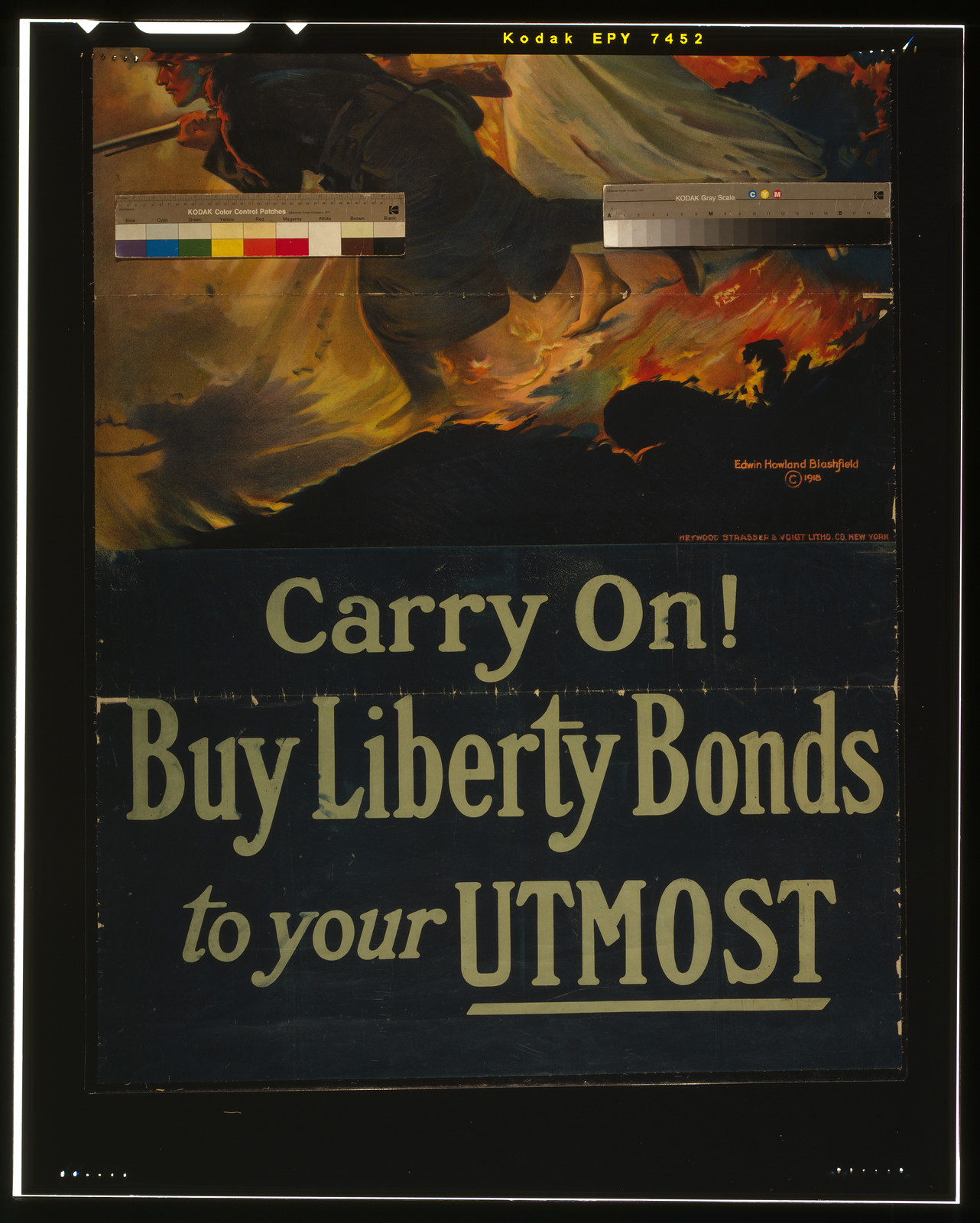 Carry on! Buy Liberty Bonds to your utmost / Edwin Howland Blashfield., New York : Heywood, Strasser & Voigt Litho. Co., c1918. — vintage poster