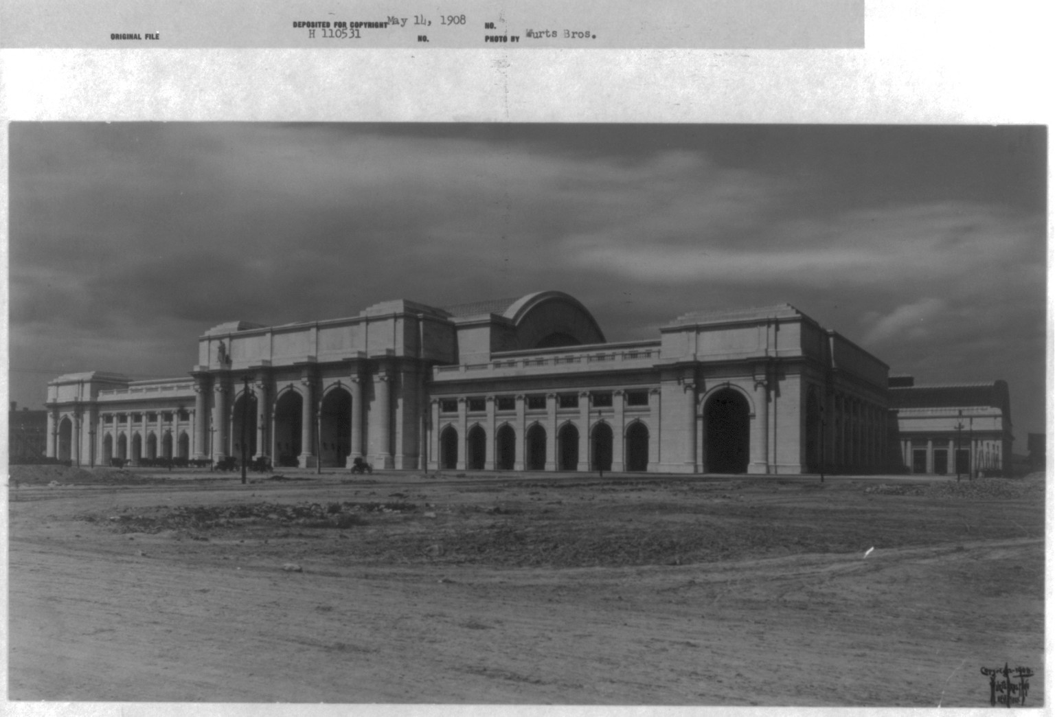 D.C. Washington. Union Station. 1908. Exterior, c1908 May 14. — historic photograph