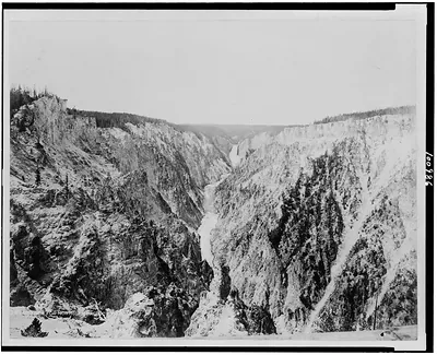 [The Grand Canyon and Great Fall of the Yellowstone River, Yellowstone National Park, reached by the Northern Pacific Railway via Gardiner Gateway]