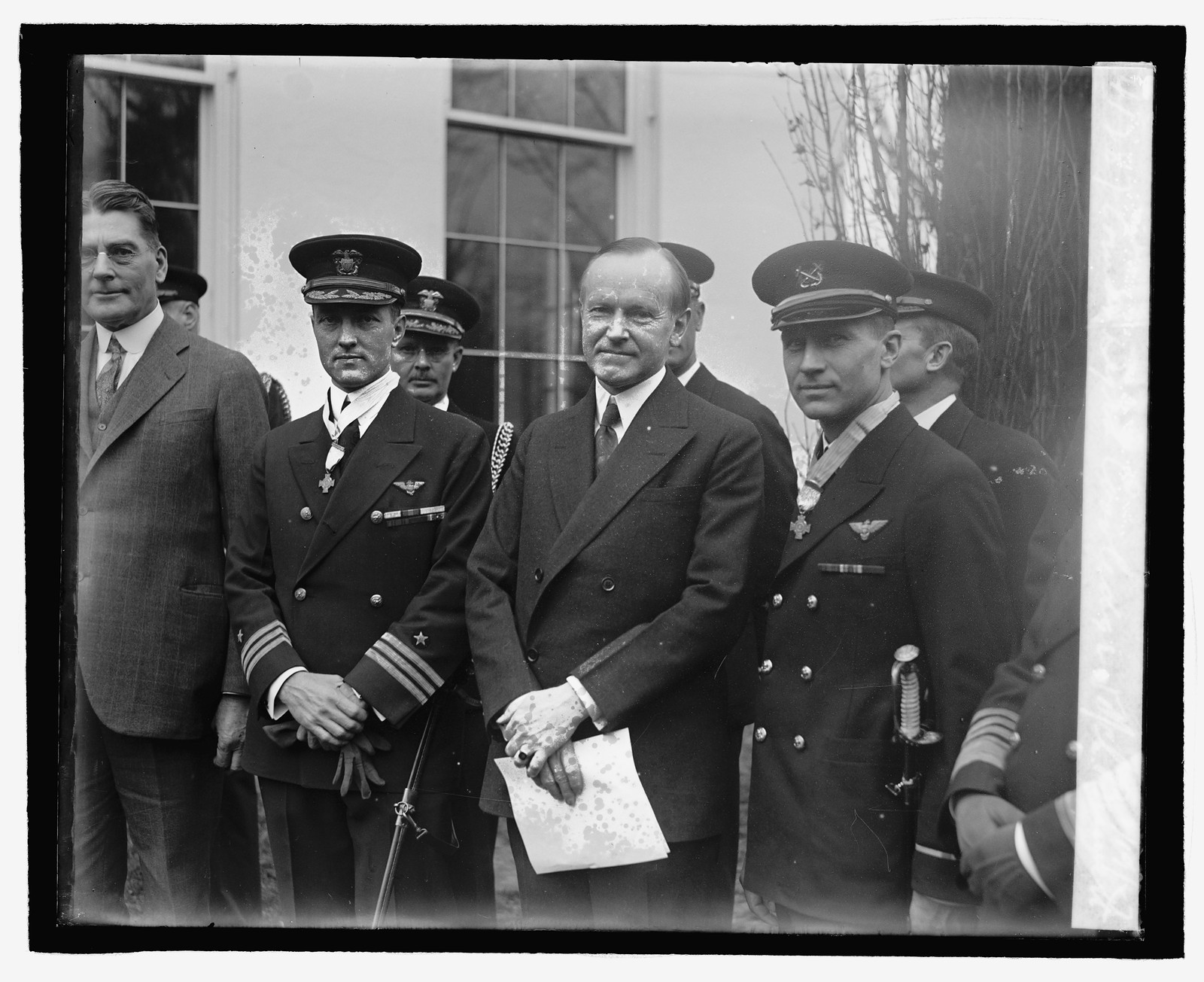 Comdr. Byrd Coolidge & Mch. Bennett, 2/19/27, [19]27 February 19. — historic photograph