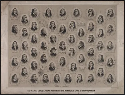 Portraits & Autographs of the Signers of the Declaration of Independence