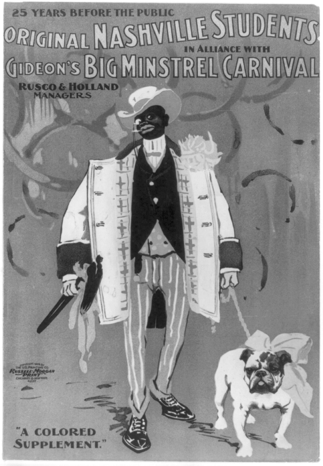 Original Nashville Students in alliance with Gideon's Big Minstrel Carnival, Cincinnati ; New York : U.S. Printing Co., c1899. — vintage poster