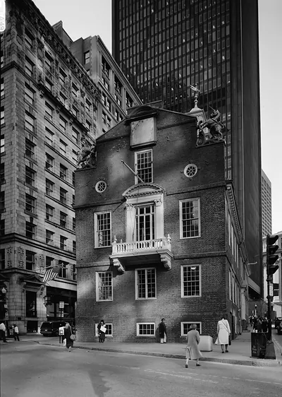 Old State House, Boston, perspective view from southeast
