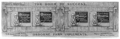 The door to success. Osborne farm implements