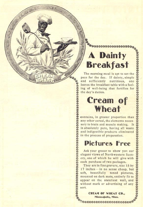 Cream of Wheat advertisement: A Dainty Breakfast, Pictures Free — historic image