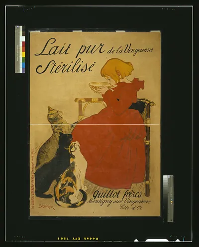 Lait pur stérilisé de la Vingeanne / Steinlen.