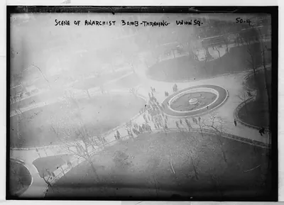 Union Square, scene of anarchist bomb-throwing, New York
