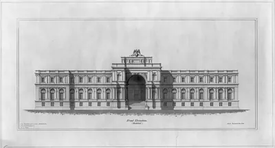 [Library of Congress, Washington, D.C. Front elevation (Modern/modified Renaissance)]