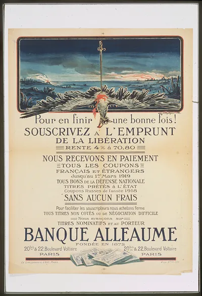 Souscrivez à l'emprunt de la libération, Banque Alleaume, Paris