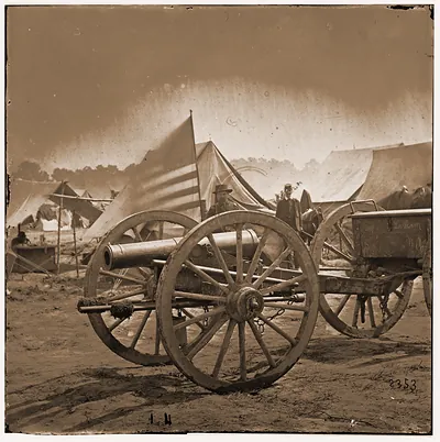 Hanover Court House Virginia (vicinity). 12-pdr. Howitzer captured by 17th New York