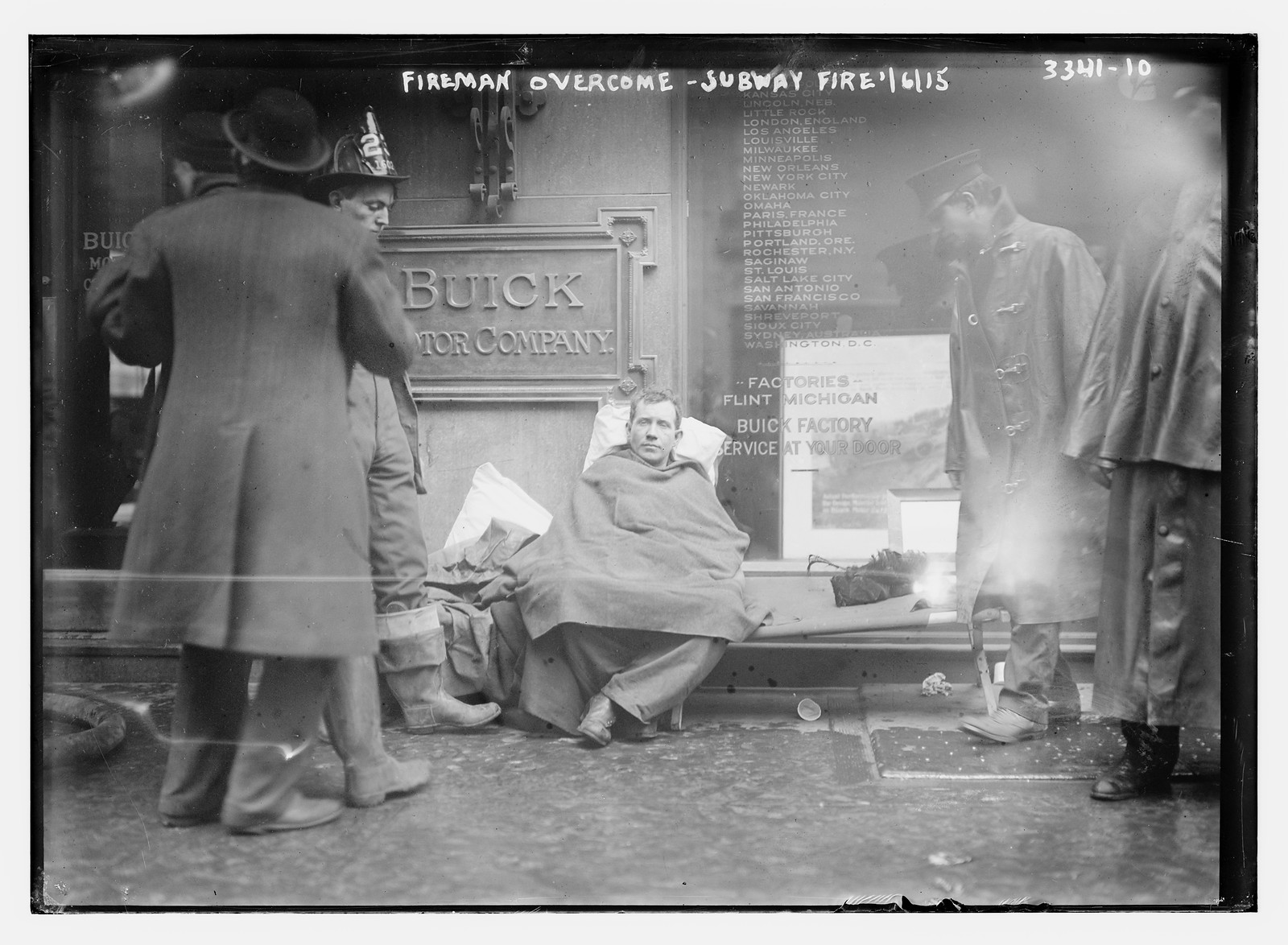 Firemen overcome -- subway fire, 1/15, 1/15. — historic photograph