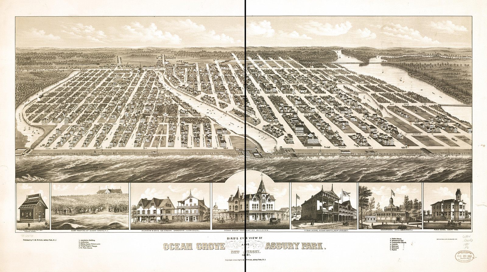 Asbury Park 2, New Jersey, 1881, 1881 — antique map