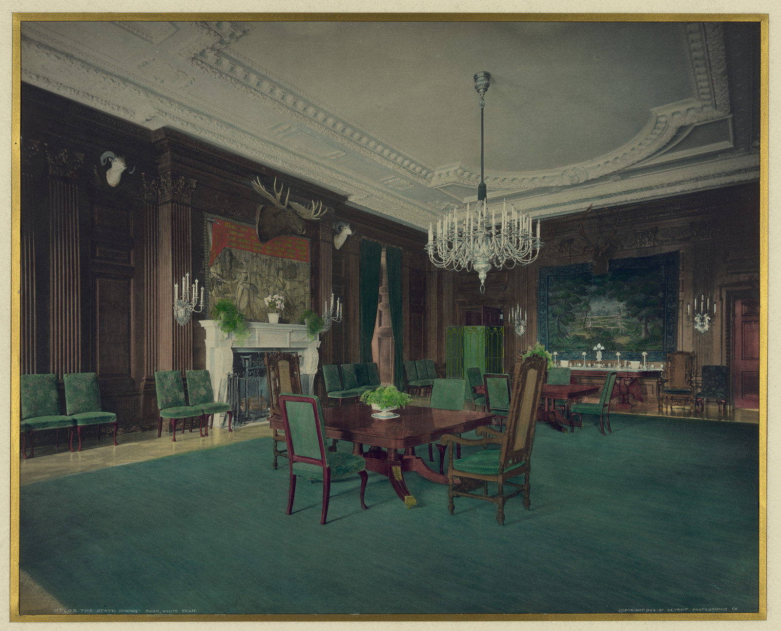 The State Dining Room, White House, Detroit Photographic Co. — historic photograph