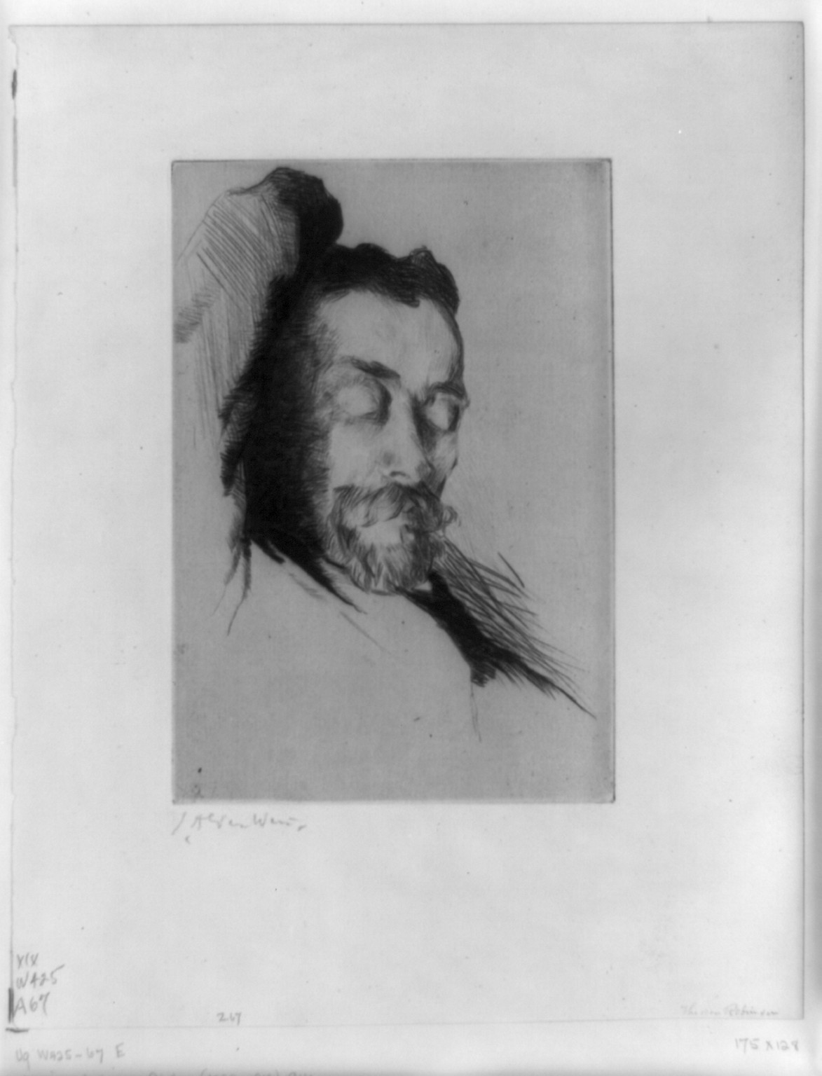 [Portrait of Theodore Robinson] / J. Alden Weir., [between 1880 and 1900] — historic print