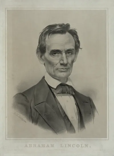 Abraham Lincoln portrait lithograph