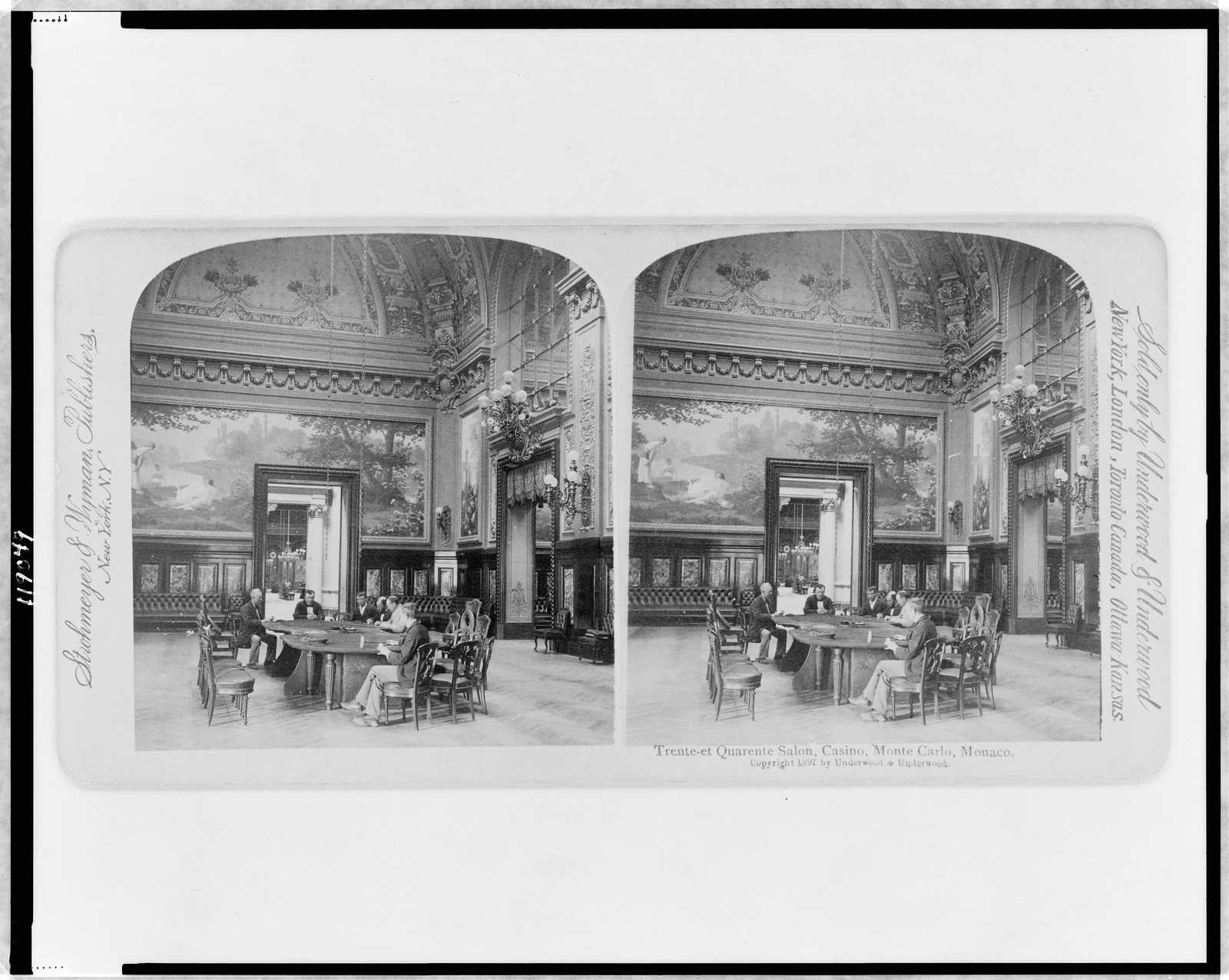 Trente-et Quarente Salon, Casino, Monte Carlo, Monaco, New York, N.Y. : Strohmeyer & Wyman, c1897. — historic photograph