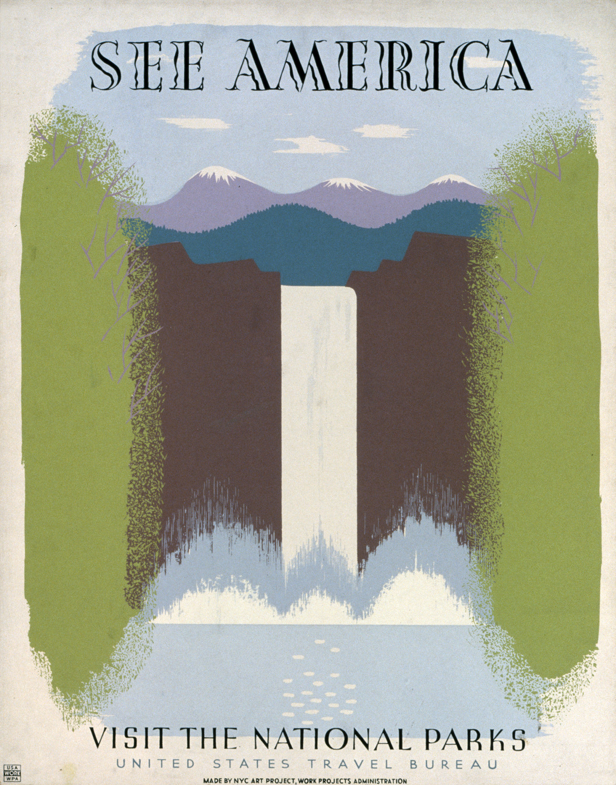See America Visit the national parks., 1936 — vintage poster