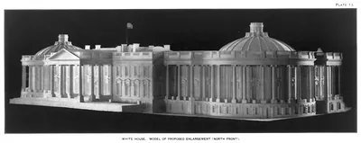 White House. Model of proposed enlargement - North Front
