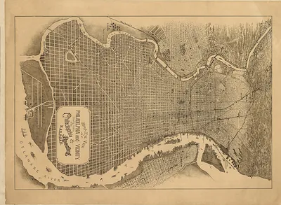 Birds Eye View of Philadelphia and Vicinity, Philadelphia & Reading Railroad