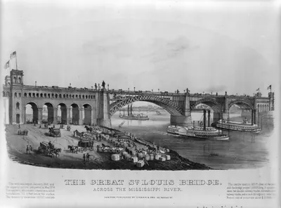 The great St. Louis Bridge - across the Mississippi River