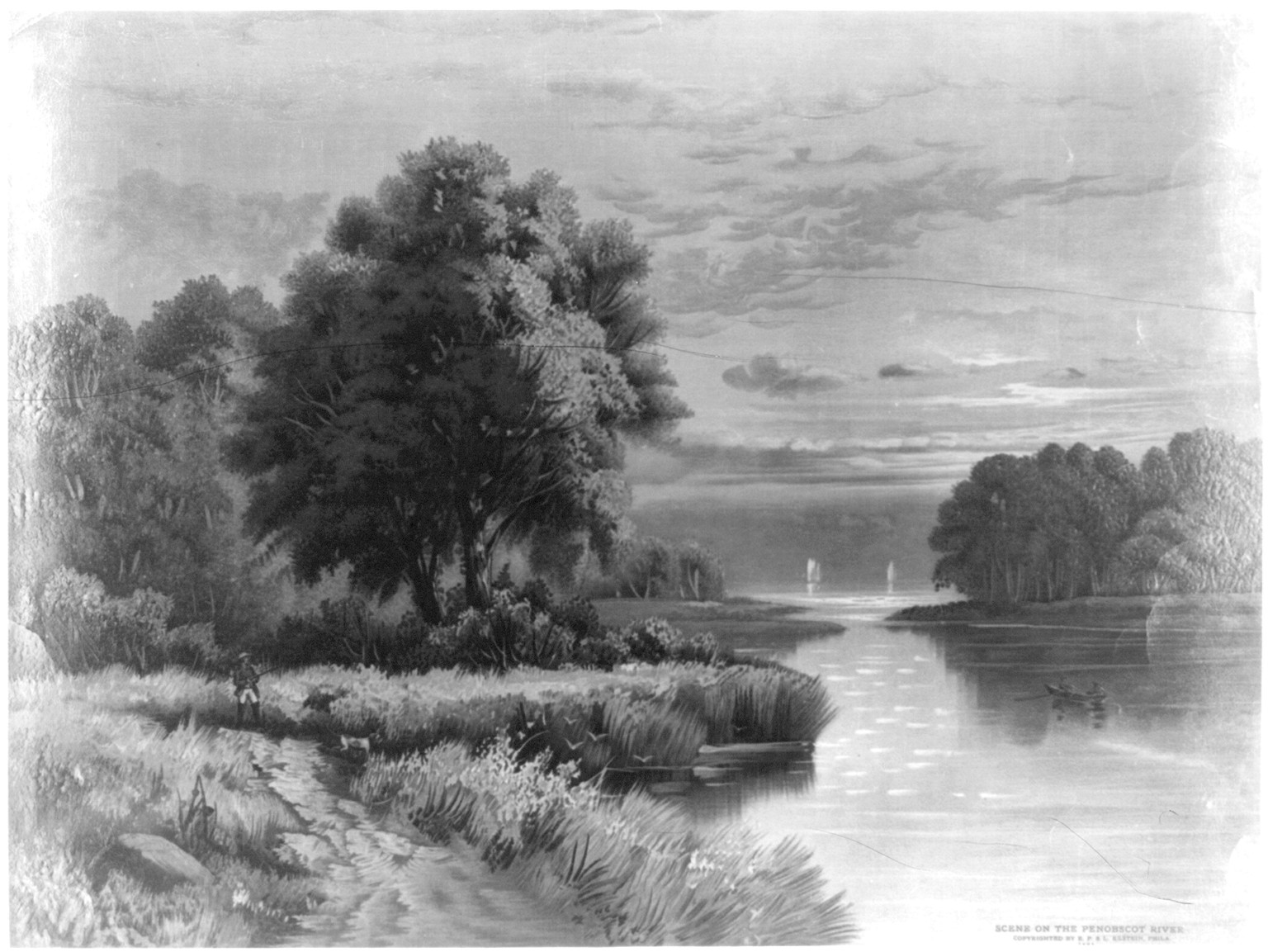 Scene on the Penobscott river, c1885 Dec. 26. — historic print