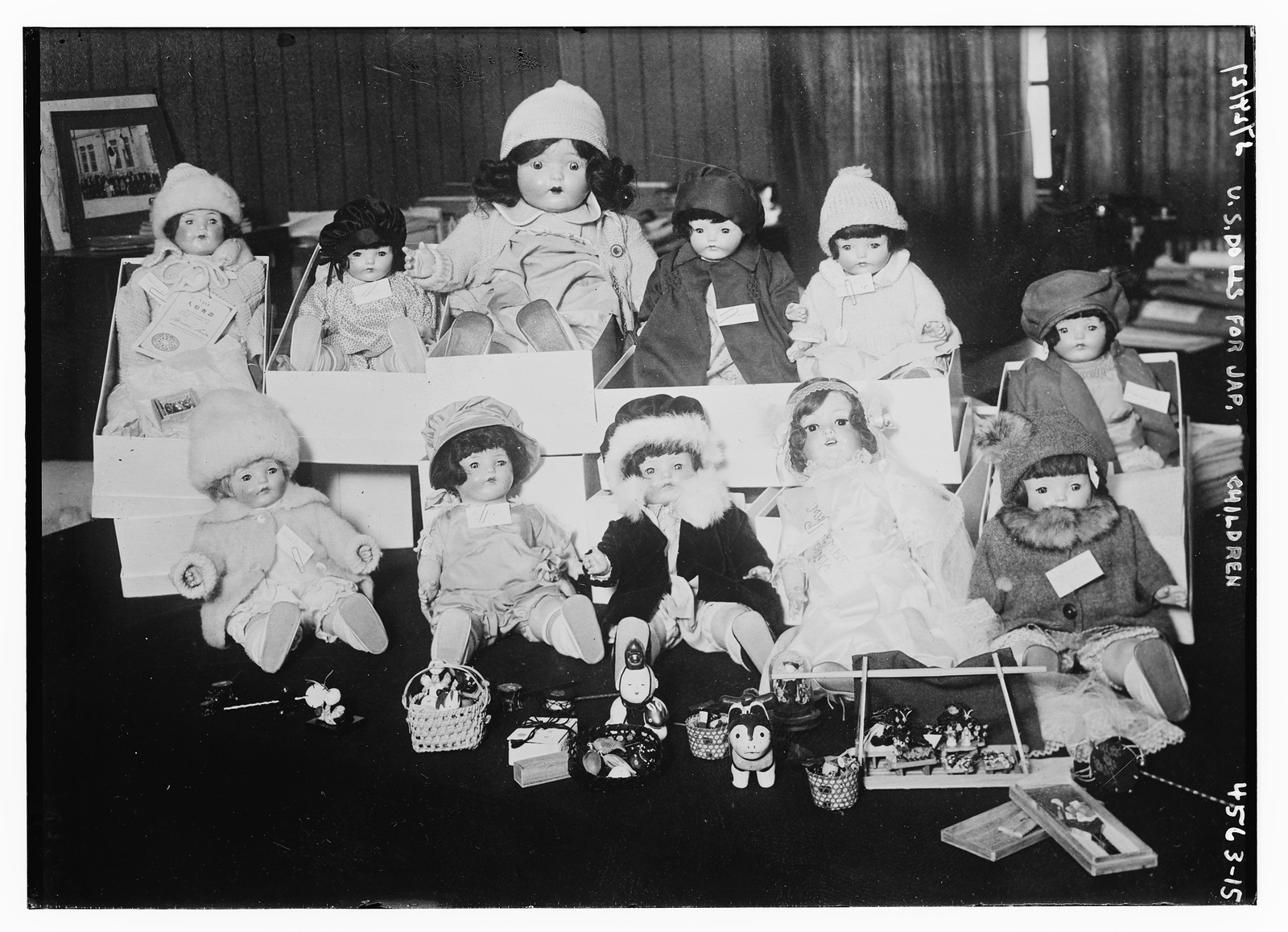 U.S. dolls for Jap. children, n/a — historic photograph