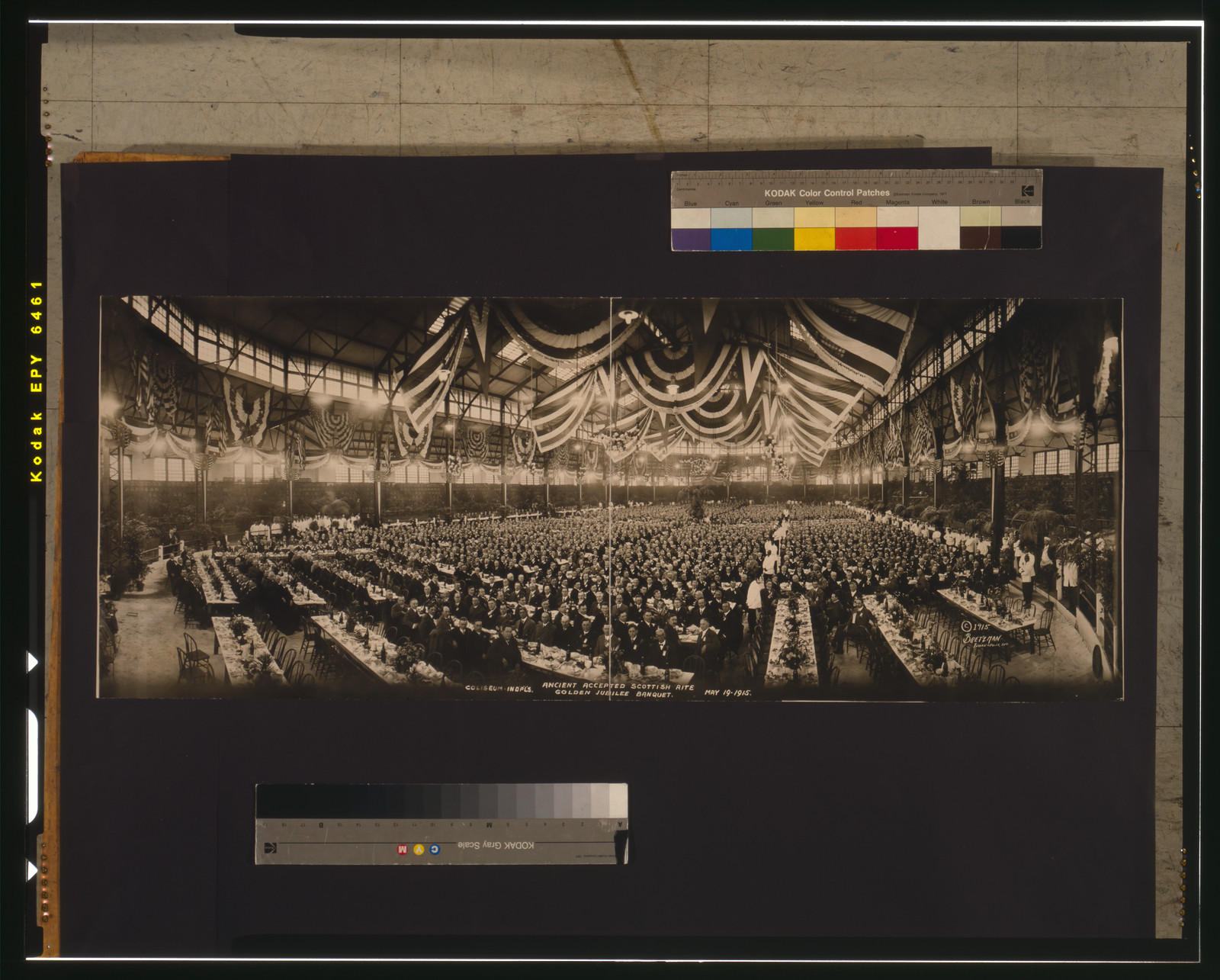 Ancient Accepted Scottish Rite Golden Jubilee Banquet, Coliseum, Ind'p'l's, May 19, 1915, 1915 May 19. — historic photograph
