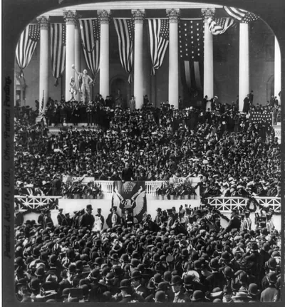 Pres. Roosevelt delivering his inaugural address, Washington
