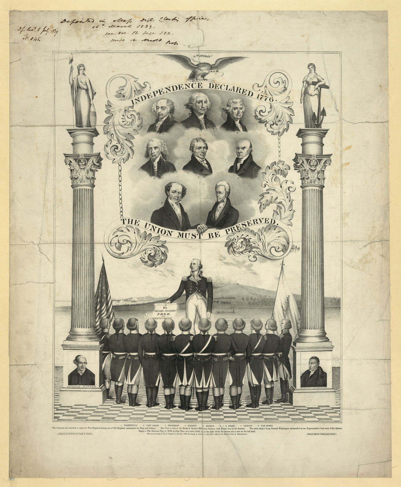 Independence Declared 1776 - The Union Must Be Preserved — historic image