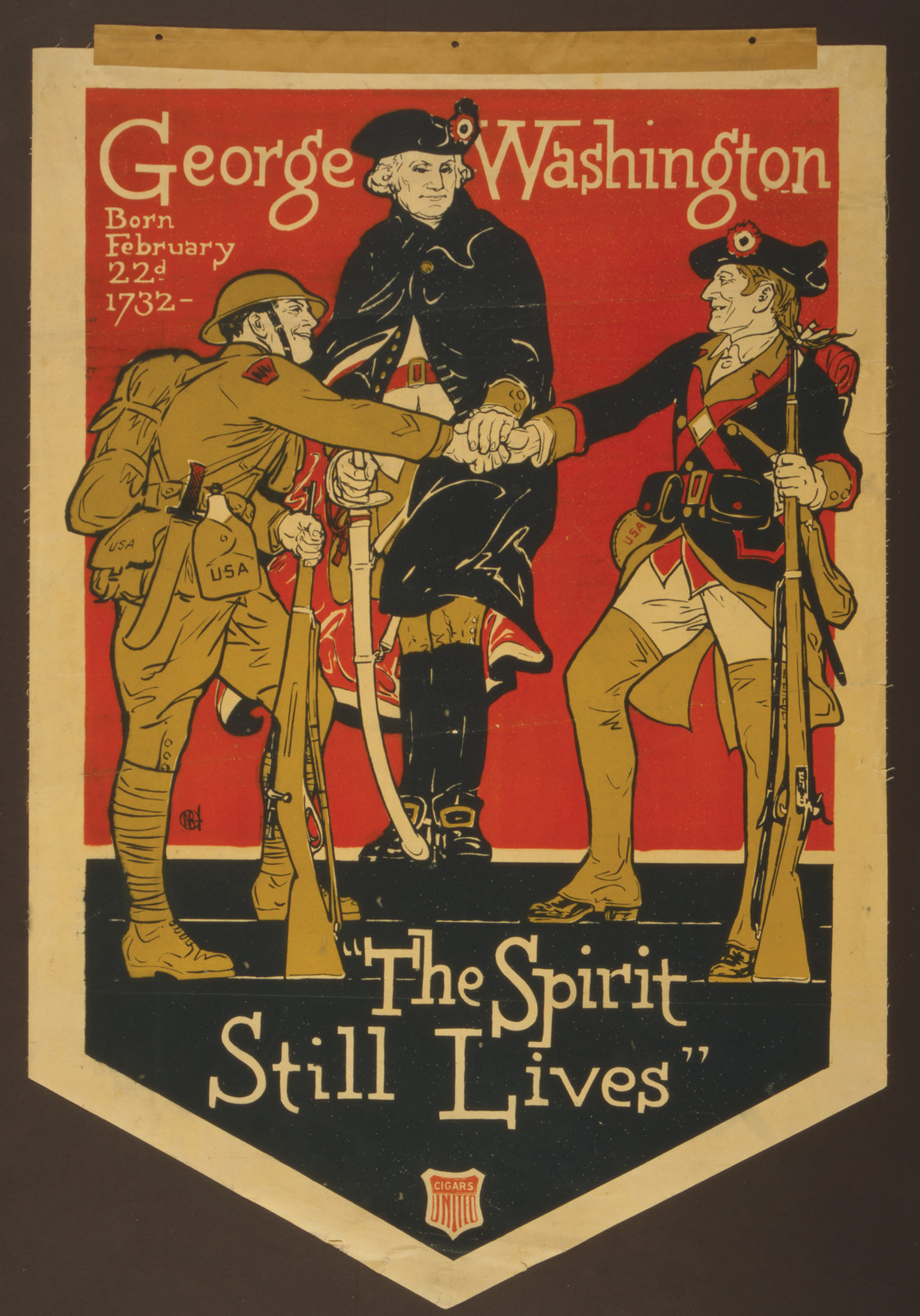 George Washington "The spirit still lives", c. 1918 — vintage poster