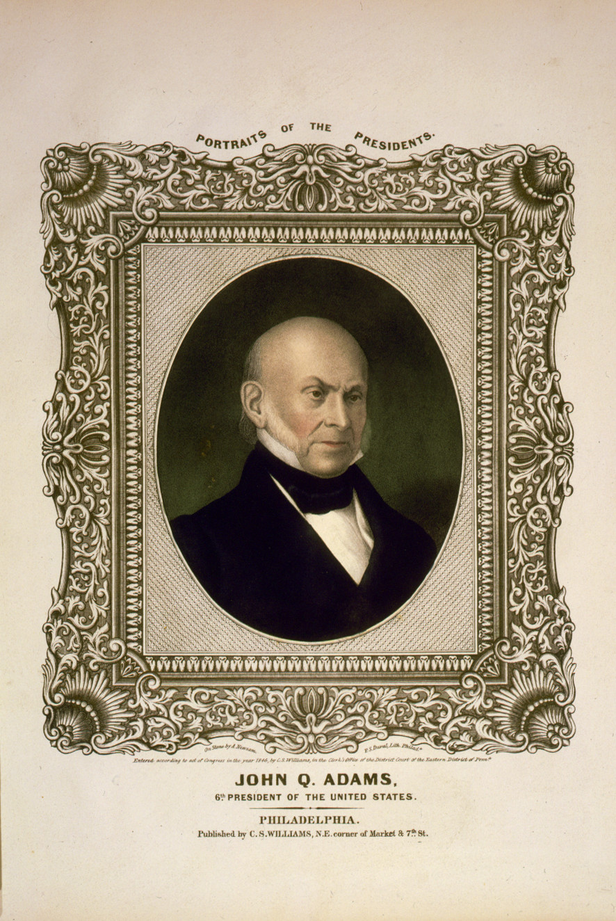John Q. Adams, 6th President of the United States portrait — historic image