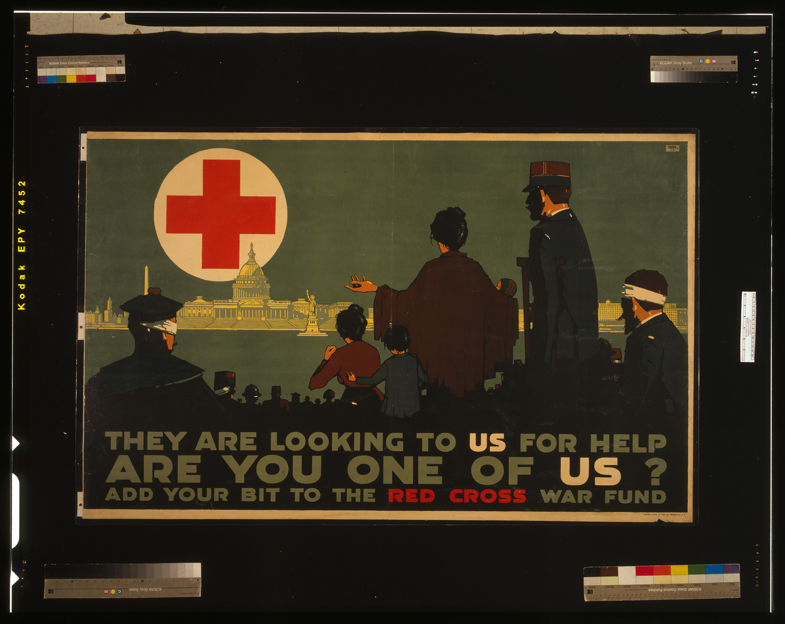 They are looking to us for help - Are you one of us? Add your bit to the Red Cross War Fund / L. N. Britton., 1917 — vintage poster