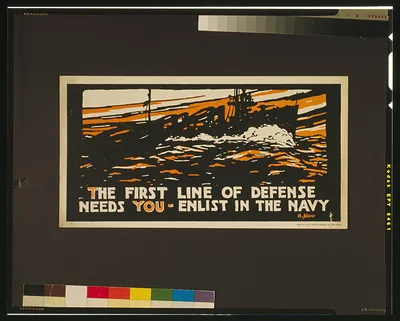 The first line of defense needs you - enlist in the Navy / H. Shirer.