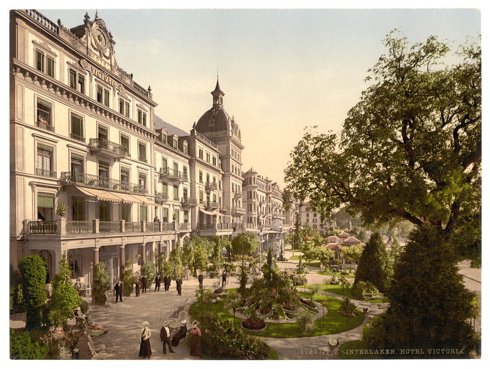 Interlaken Grand Hotel Victoria Bernese Oberland Switzerland, [between ca. 1890 and ca. 1900]. — historic print