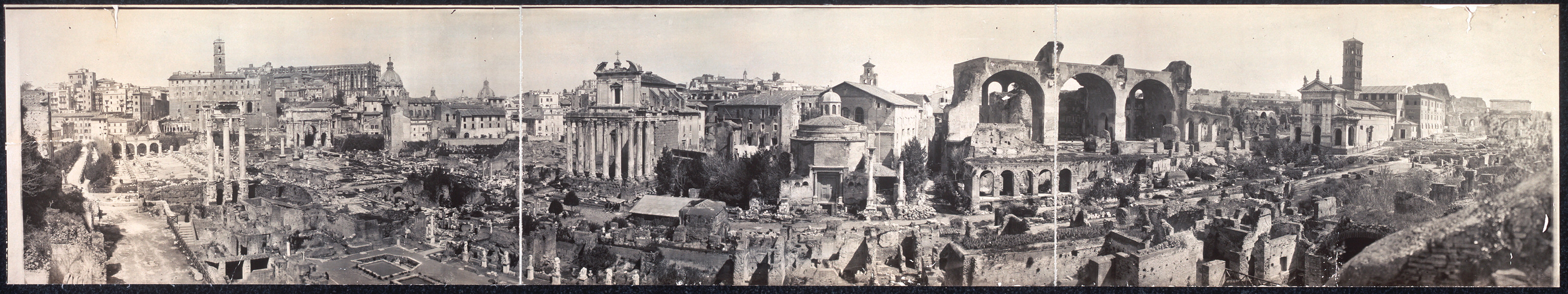 A Roman Forum from hill, Italy, 1909, 1909 — historic image