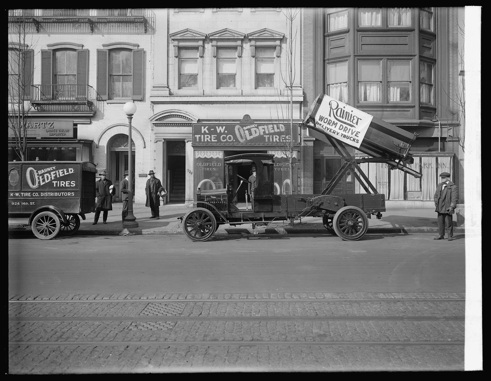 K & W Tire Co. Rainier truck, [1919 or 1920] — historic photograph
