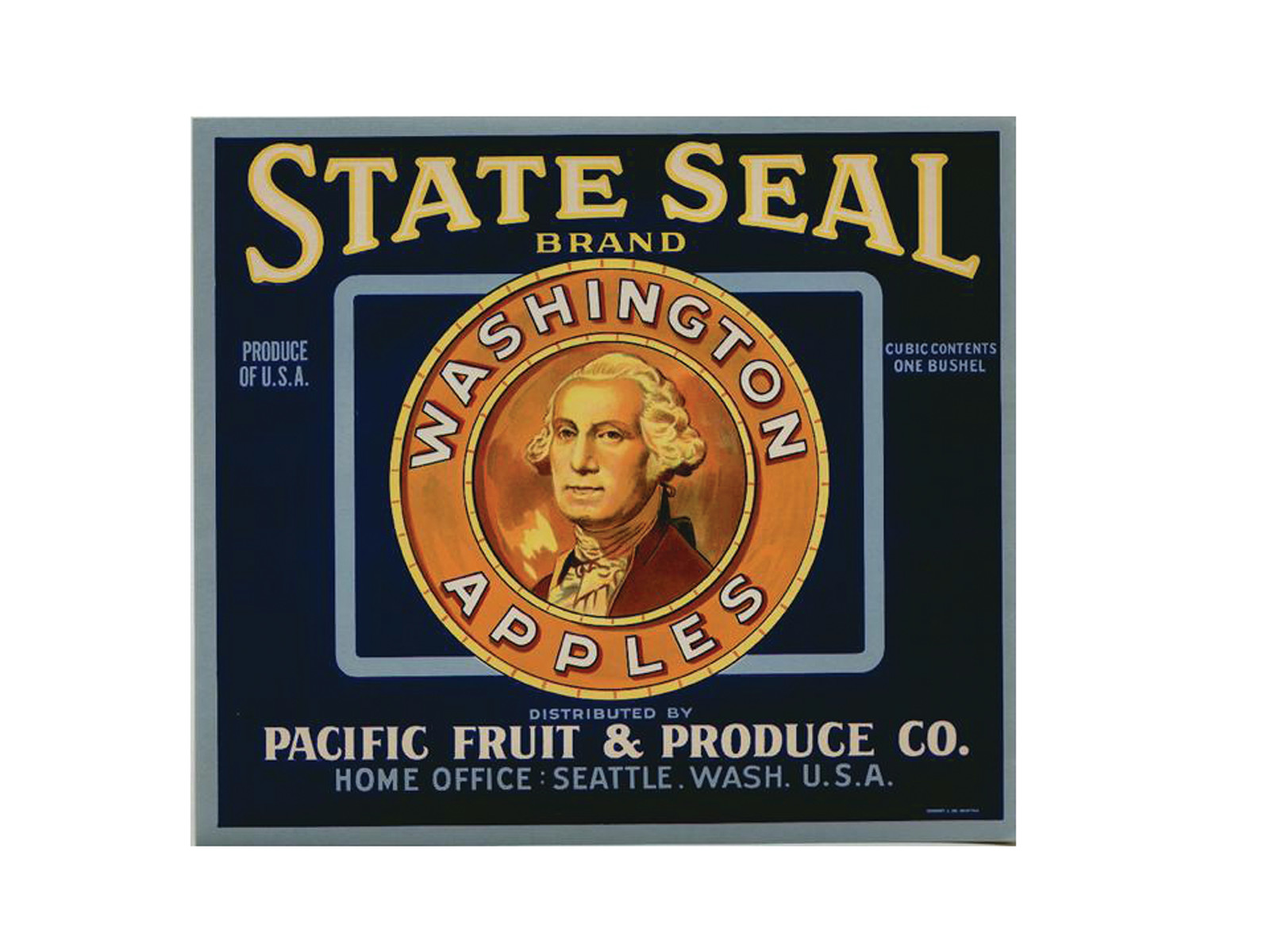 State Seal Brand Washington Apples crate label — historic image