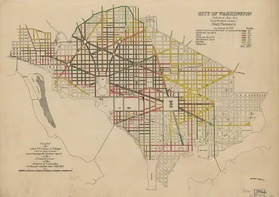 City of Washington Statistical Map No. 3, Street Pavements, January 1st 1882