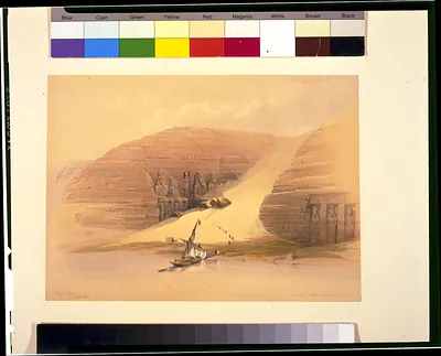 Excavated temples of Aboosimble--Nubia / David Roberts, R.A.