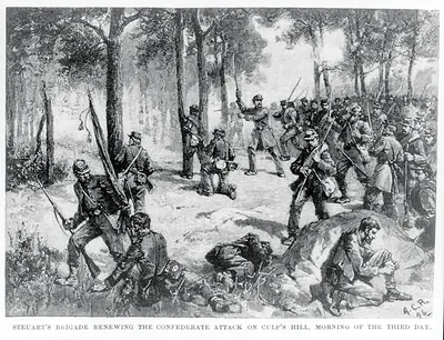 Steuart's Brigade Renewing the Confederate Attack on Culp's Hill