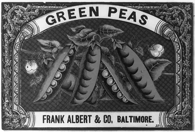 Green peas, Frank Albert & Co., Baltimore