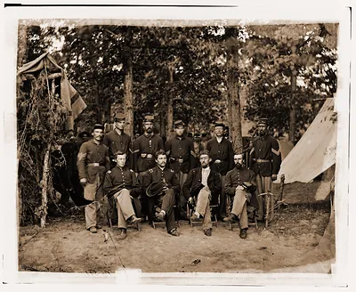 Bealton Virginia. Company I 93d New York Infantry Officers and non-commissioned off