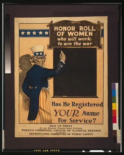 Honor roll of women who will work to win the war--Has he registered your name for service? / The Edgell Company, Phila.
