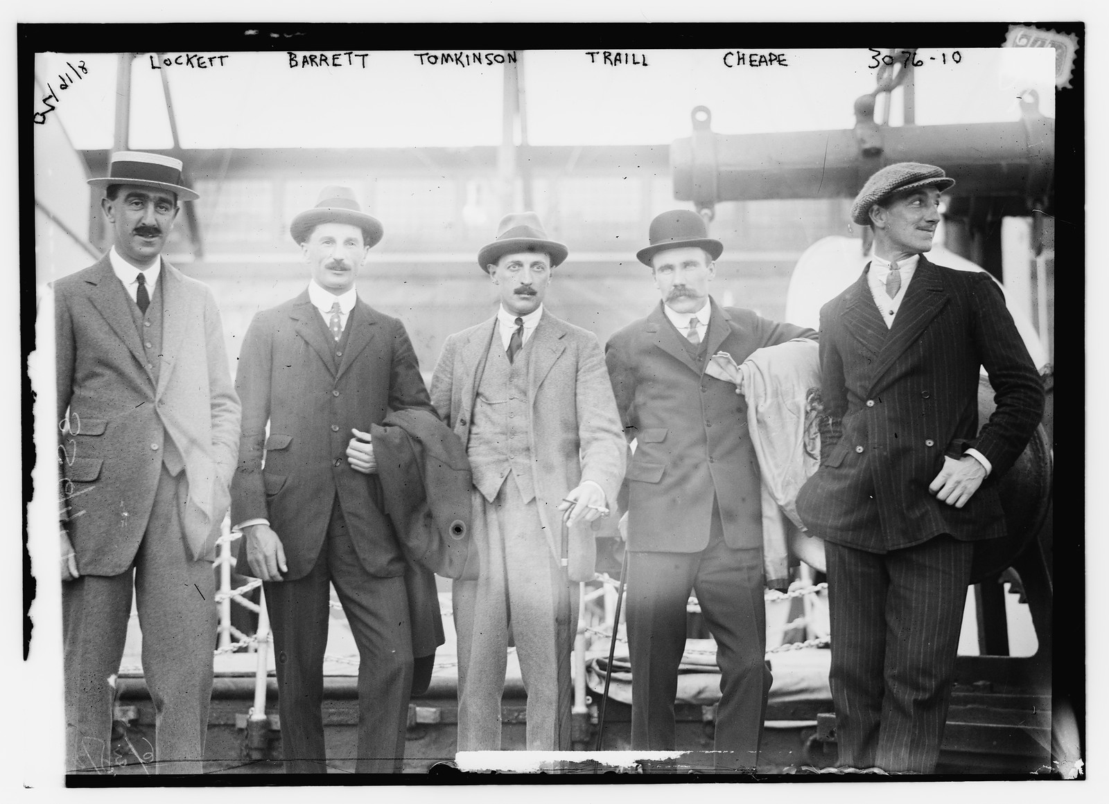 Lockett, Barrett, Tomkinson, Traill, Cheape, n/a — historic photograph